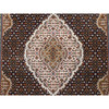 Fine Oriental Wool Hand Knotted Rug Black Ivory 3.10X6.0 -O062619