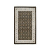 Fine Oriental Wool Hand Knotted Rug Black Ivory 3.1X5.5 -O065312