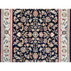 Fine Oriental Wool Hand Knotted Rug Blue Ivory 2.8X10.0 -O063986