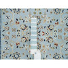 Fine Oriental Wool Hand Knotted Rug Blue Ivory 2.9X14.0 -O090063