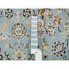 Fine Oriental Wool Hand Knotted Rug Blue Ivory 5.0X8.1 -O065283