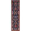 Fine Oriental Wool Hand Knotted Rug Blue Red 2.9X10.2 -O086590