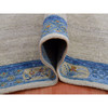 Fine Oriental Wool Hand Knotted Rug Grey Blue 9.1X12.1 -O075409