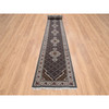 Fine Oriental Wool Hand Knotted Rug Grey Ivory 2.6X26.1 -O064090