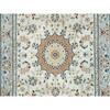 Fine Oriental Wool Hand Knotted Rug Ivory blue 2.9X10.4 -O065315