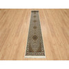 Fine Oriental Wool Hand Knotted Rug Ivory Ivory 2.6X18.0 -O065085