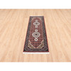 Fine Oriental Wool Hand Knotted Rug Red Black 2.0X6.1 -O062462