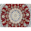 Fine Oriental Wool Hand Knotted Rug Red Ivory 6.0X6.0 -O065380