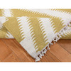 Flat Weave Wool Hand Woven Rug Yellow No Border 8.0X10.0 -O087882