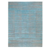 Hand-Loomed Wool Hand Loomed Rug Blue No Border 9.11X13.11 -O062117