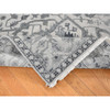 Heriz Wool & Silk Hand Knotted Rug Grey No Border 9.0X12.0 -O080734