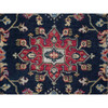 Heriz Wool Hand Knotted Rug Black Cardinal Red 6.0X8.11 -O084611