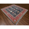 Heriz Wool Hand Knotted Rug Black Red 10.0X10.2 -O010023