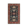 Heriz Wool Hand Knotted Rug Black Red 3.0X5.0 -O084711