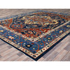Heriz Wool Hand Knotted Rug Blue Imperial Blue 9.2X11.8 -O086510
