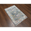 Heriz Wool Hand Knotted Rug Blue White 2.0X3.0 -O010037