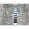 Heriz Wool Hand Knotted Rug Blue White 2.0X3.0 -O010037