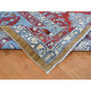 Heriz Wool Hand Knotted Rug Green Blue 9.10X13.10 -O087536