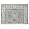 Heriz Wool Hand Knotted Rug Grey Ivory 10.11X11.1 -O084798