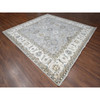 Heriz Wool Hand Knotted Rug Grey Ivory 10.11X11.1 -O084798