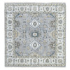 Heriz Wool Hand Knotted Rug Grey Ivory 6.2X6.1 -O084594