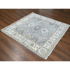 Heriz Wool Hand Knotted Rug Grey Ivory 6.2X6.1 -O084594
