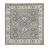 Heriz Wool Hand Knotted Rug Grey Ivory 8.0X8.0 -O084205