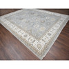 Heriz Wool Hand Knotted Rug Grey White 12.2X15.0 -O010030