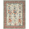 Heriz Wool Hand Knotted Rug Ivory Red 9.0X11.4 -O085033