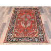 Heriz Wool Hand Knotted Rug Red Black 3.0X4.10 -O082917
