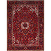 Heriz Wool Hand Knotted Rug Red Black 7.10X10.8 -O085909
