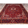 Heriz Wool Hand Knotted Rug Red Black 7.10X10.8 -O085909