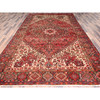 Heriz Wool Hand Knotted Rug Red Black 7.10X11.10 -O086120