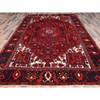 Heriz Wool Hand Knotted Rug Red Black 7.10X11.9 -O085328