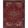 Heriz Wool Hand Knotted Rug Red Black 8.4X10.3 -O085905