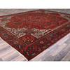Heriz Wool Hand Knotted Rug Red Blue 10.0X12.5 -O0101