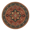 Heriz Wool Hand Knotted Rug Red Blue 11.10X11.10 -O090102