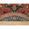 Heriz Wool Hand Knotted Rug Red Blue 11.10X11.10 -O090102
