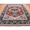 Heriz Wool Hand Knotted Rug Red Blue 11.7X14.10 -O078010
