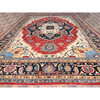 Heriz Wool Hand Knotted Rug Red Blue 12.1X15.9 -O086960