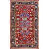 Heriz Wool Hand Knotted Rug Red Blue 2.10X4.7 -O085511