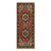 Heriz Wool Hand Knotted Rug Red Blue 3.10X10.2 -O090664