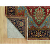 Heriz Wool Hand Knotted Rug Red Blue 3.10X10.2 -O090664