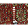 Heriz Wool Hand Knotted Rug Red Blue 3.10X10.2 -O090664