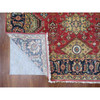 Heriz Wool Hand Knotted Rug Red Blue 5.0X6.10 -O010020