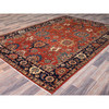 Heriz Wool Hand Knotted Rug Red Blue 6.1X8.10 -O086586