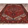 Heriz Wool Hand Knotted Rug Red Blue 7.10X11.0 -O085315