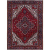Heriz Wool Hand Knotted Rug Red Blue 7.9X10.9 -O0174