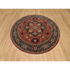 Heriz Wool Hand Knotted Rug Red Blue 8.0X8.0 -O090285