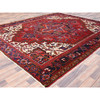 Heriz Wool Hand Knotted Rug Red Blue 8.6X10.4 -O085311